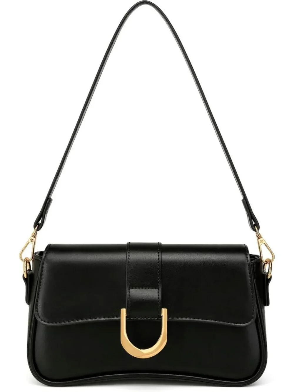 Women's Black Small Cute Purse Retro Clutch Underarm Hobo Shoulder Bag